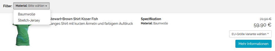 Attributfilter in der Kategorieansicht