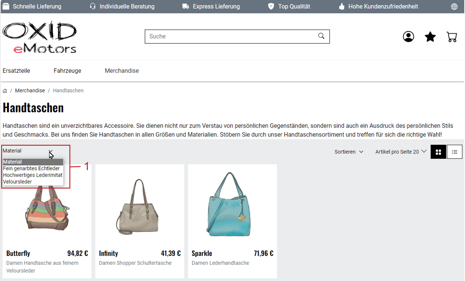 Filter mit AttributwWerten anzeigen