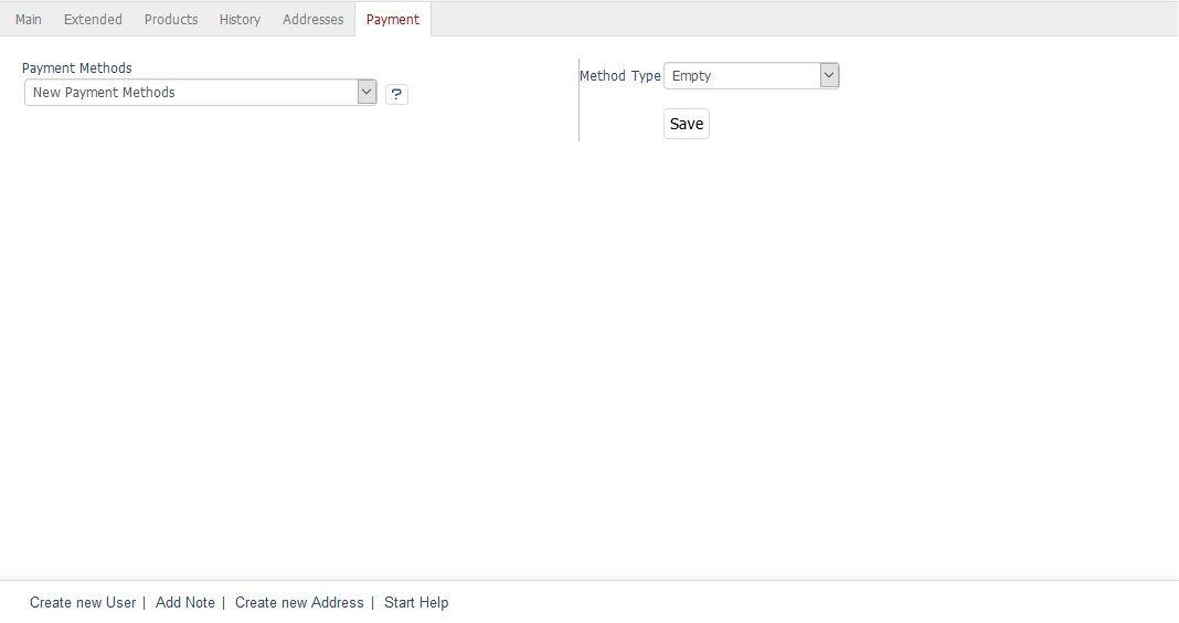Users - Payment tab