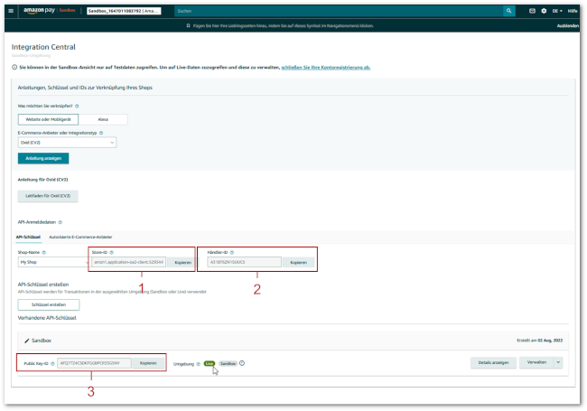 Daten zum Erstellen des WebHooks anzeigen