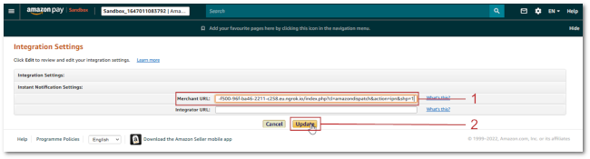 Registering the IPN endpoint