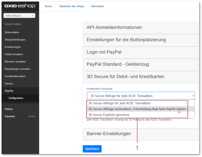 3D Secure-Authentifizierung konfigurieren
