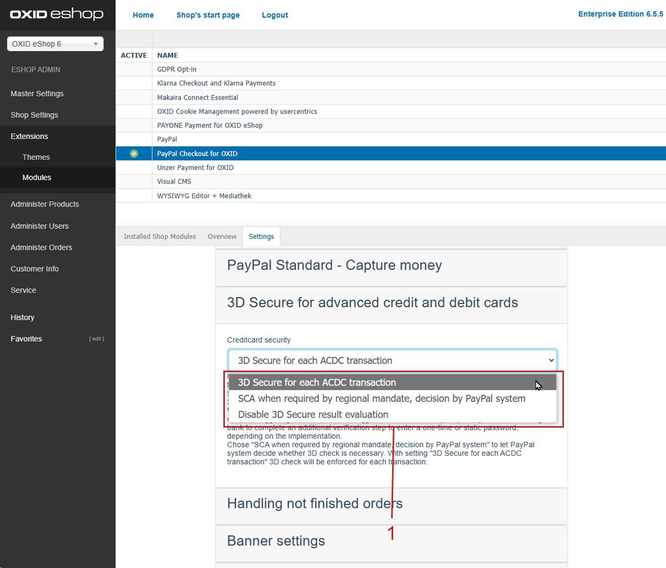 Configuring 3D Secure authentication