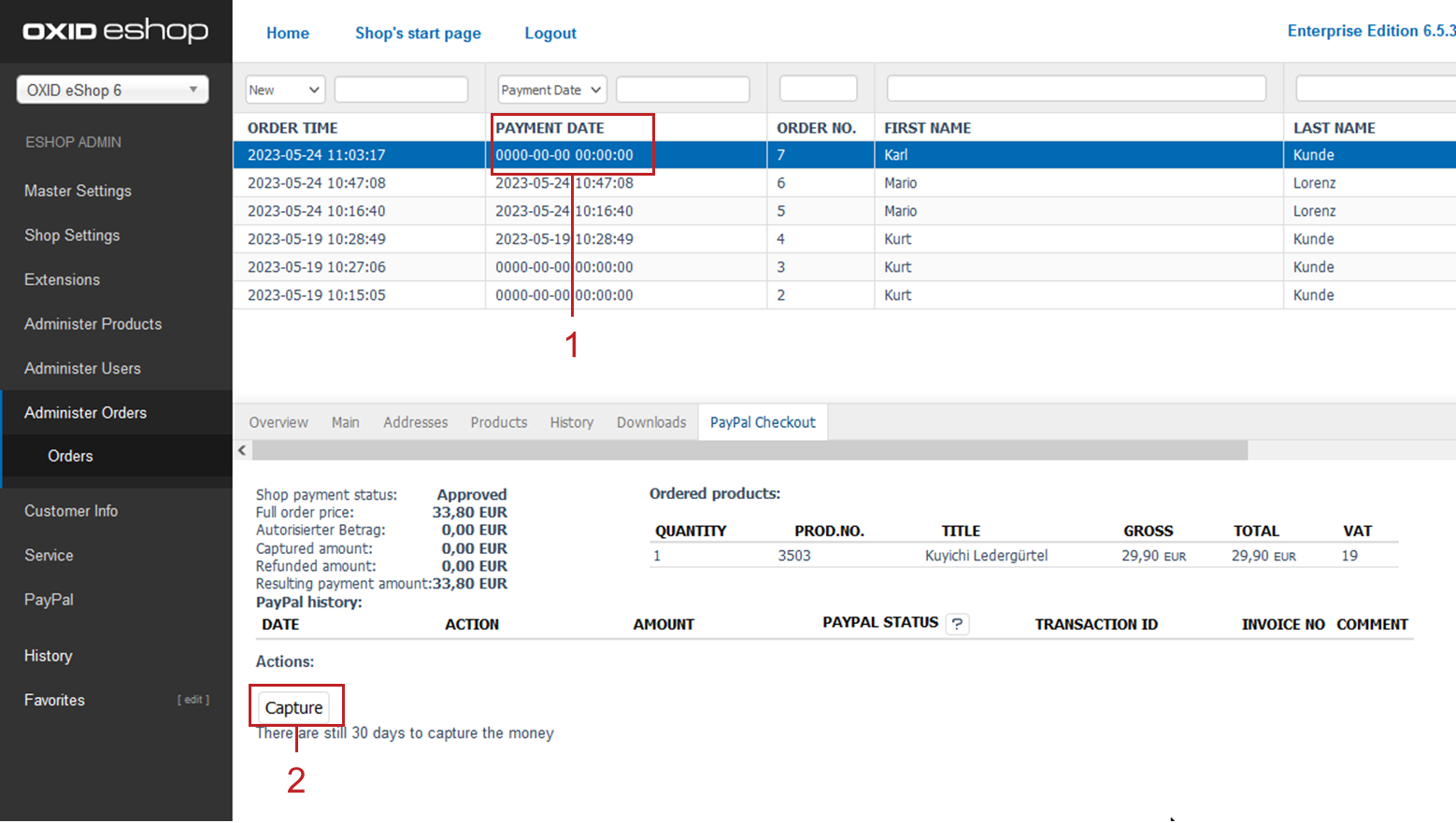 Triggering a reserved payment manually
