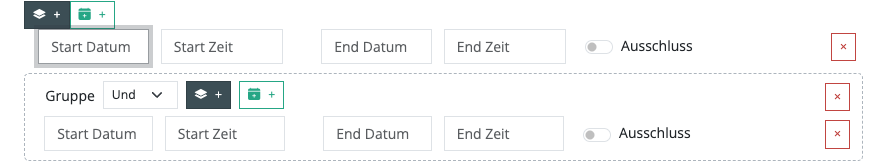 Verschachtelte Aktivitätsgruppe mit UND/ODER-Logik