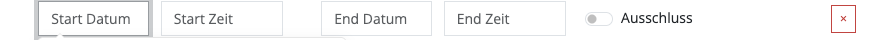 Aktivitätszeitraum für ein Widget