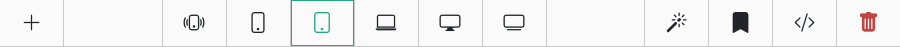 Gerätetyp-Umschalter in der Toolbar